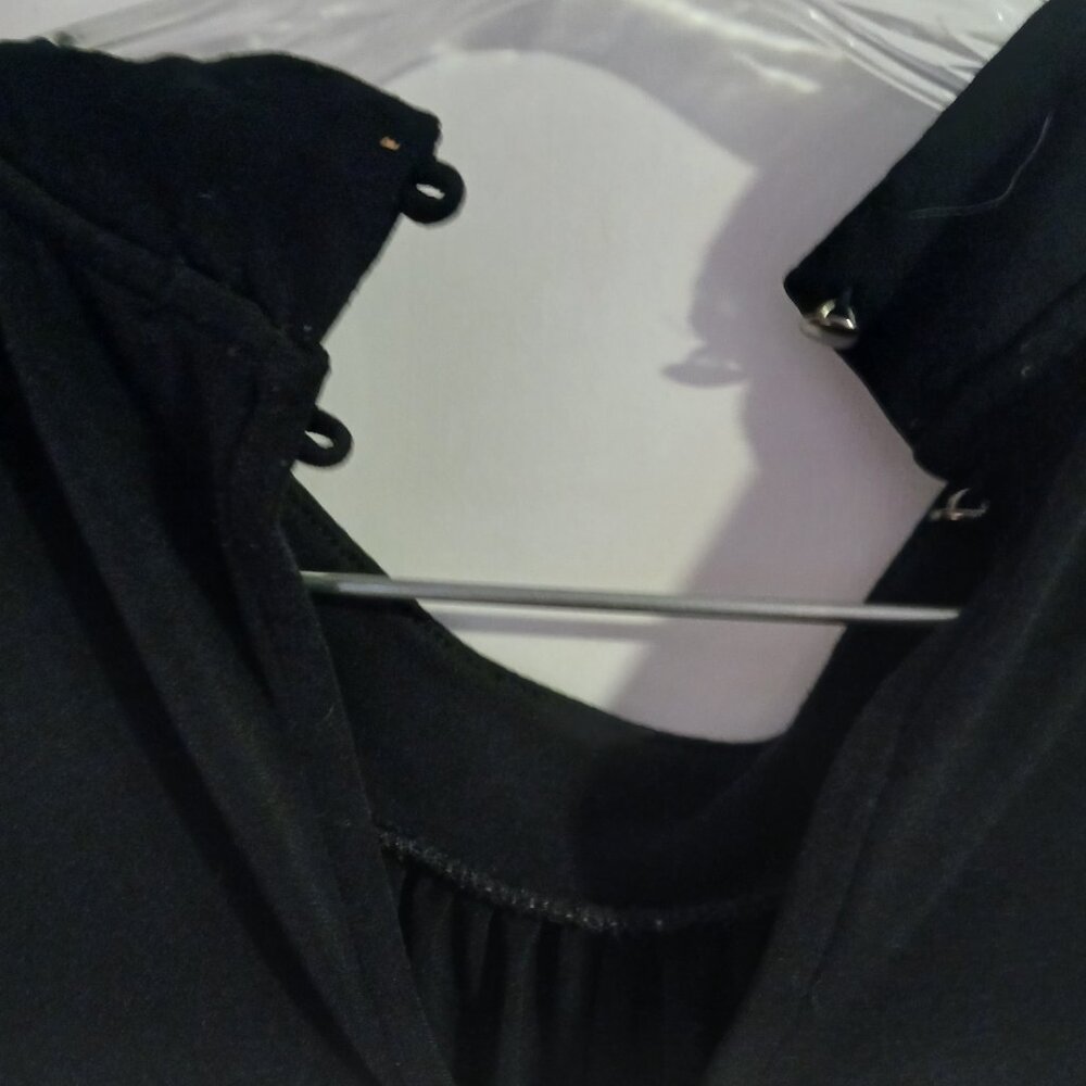 Banana Republic Women's Pleated Mock Neck Sleeveless Top Black SZ XL GUC - Picture 4 of 7